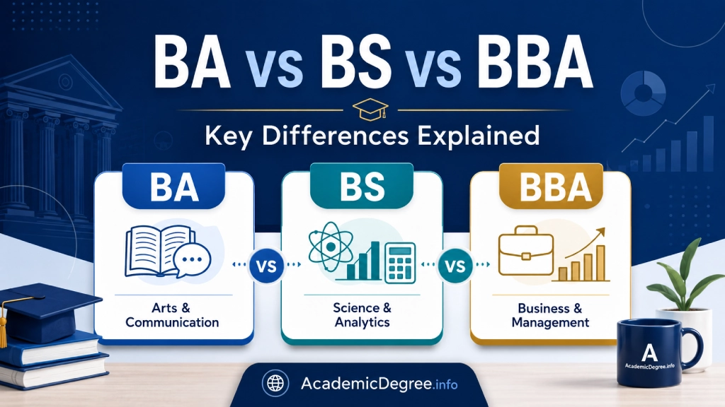 What is the difference between BA, BS and BBA What is the difference between BA, BS and BBA